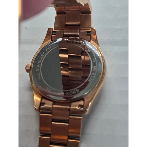 Michael Kors MK-6013 Gold-Tone Watch – Red Dial | Model 251410 | 3 ATM | w/Box - Picture 4 of 8